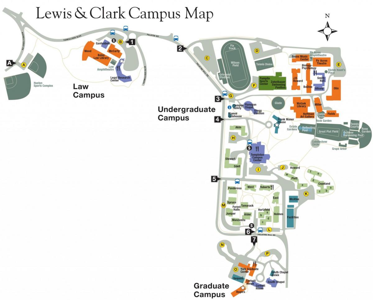 kart av lewis and clark College