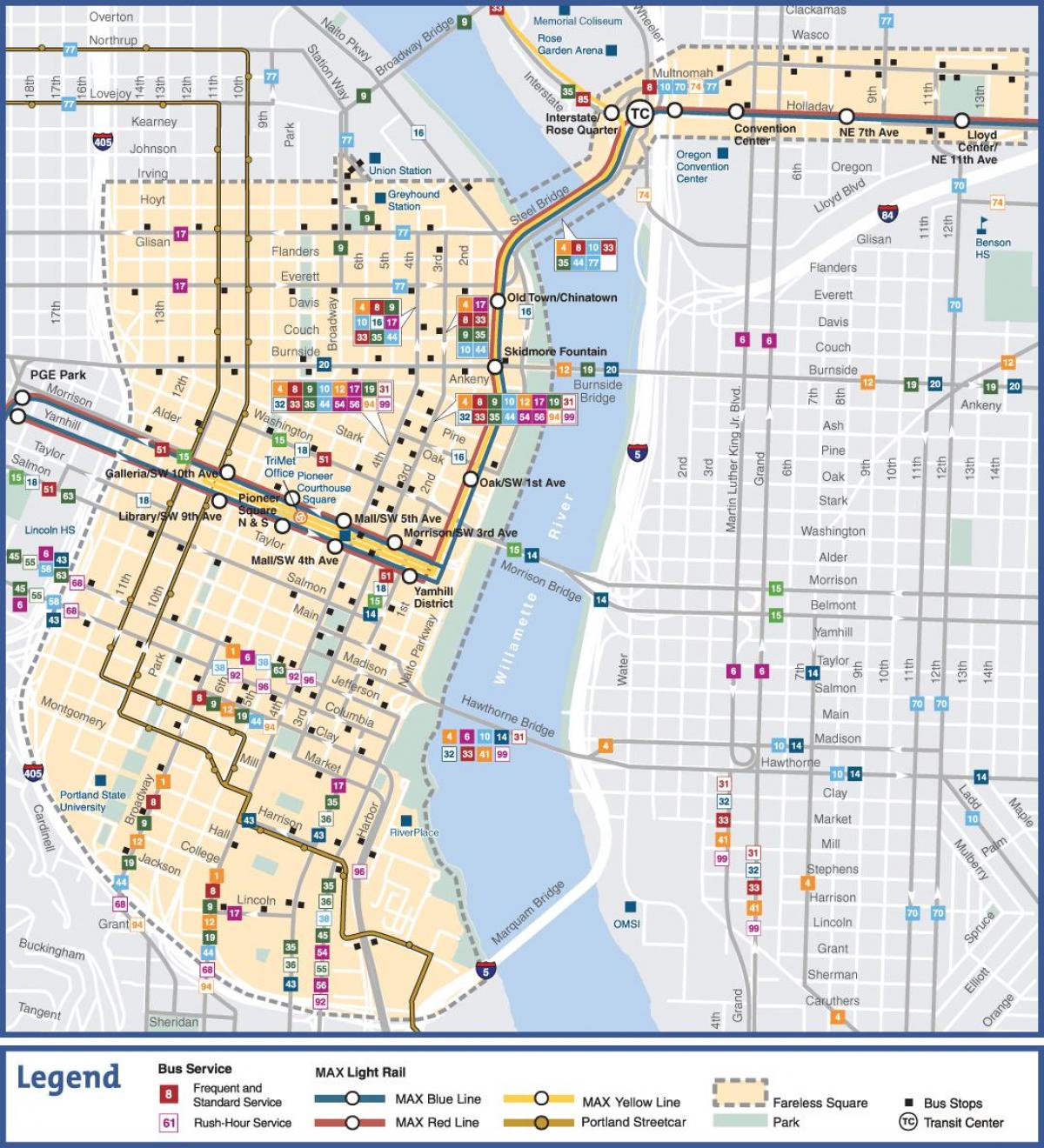bybanen kart Portland