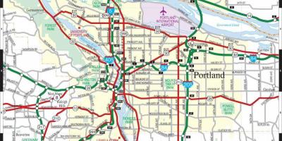 Kart over Portland eller området