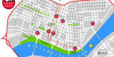 Kart over Portland smart park