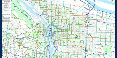 Kart over Portland sykkel